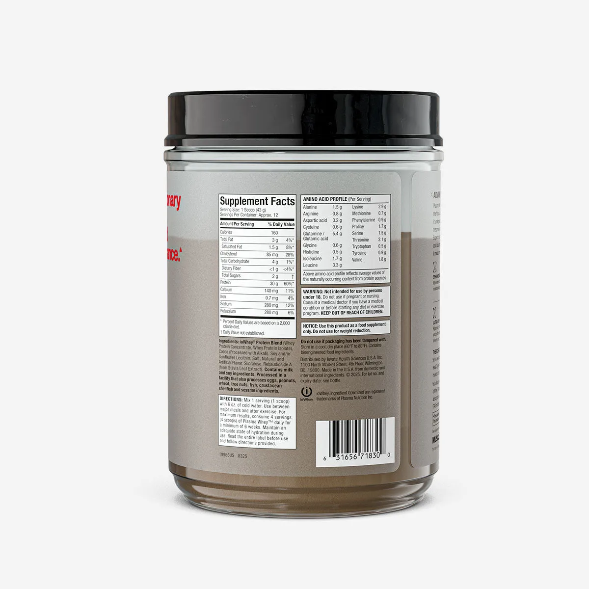 MuscleTech Plasma Whey Whey-Protein Vanilla Cake Batter oder Chocolate Brownie