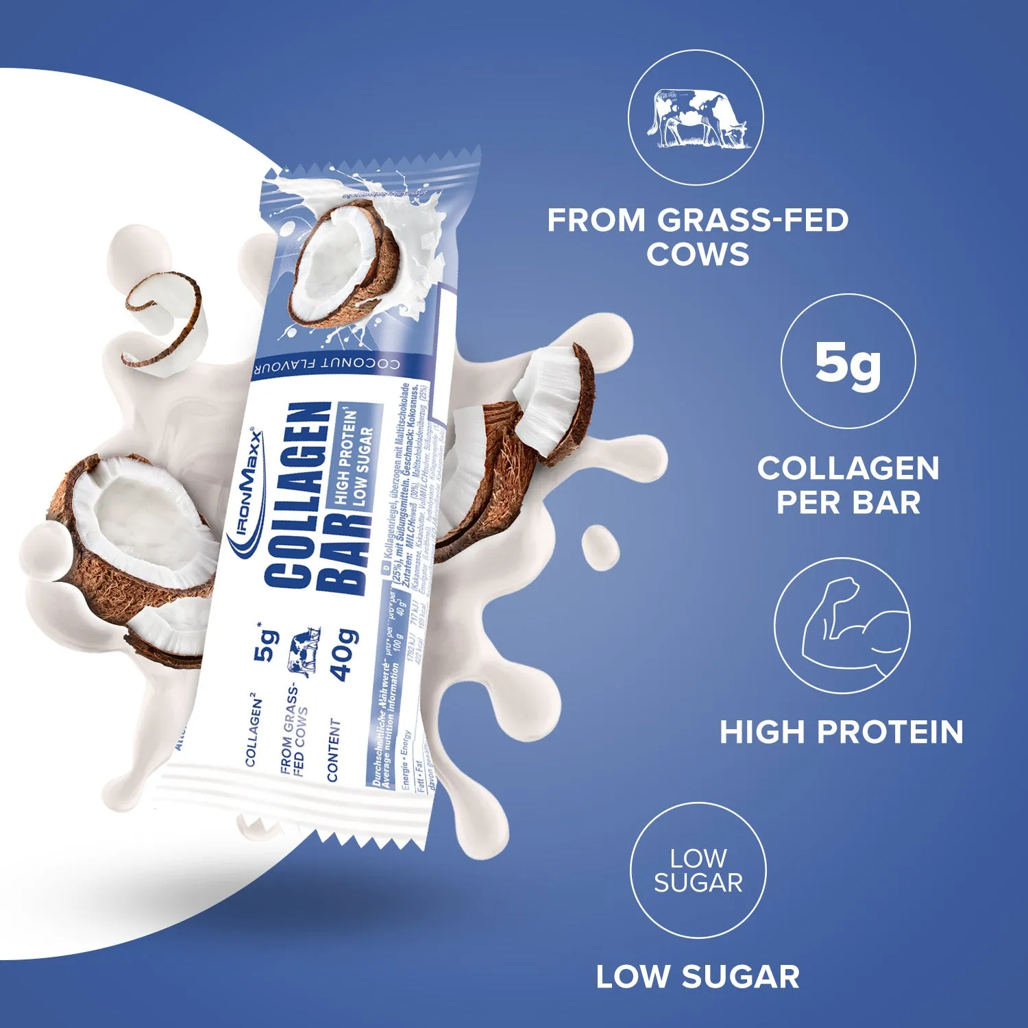 Iron Maxx Collagen Bar Proteinriegel Coconut 40g Kollagen