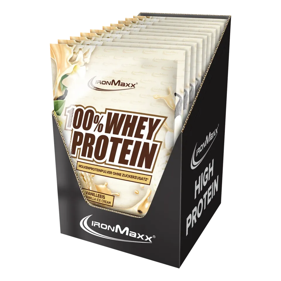 Iron Maxx 100% Whey Protein Vanilla Ice Cream 10x30g zuckerfrei