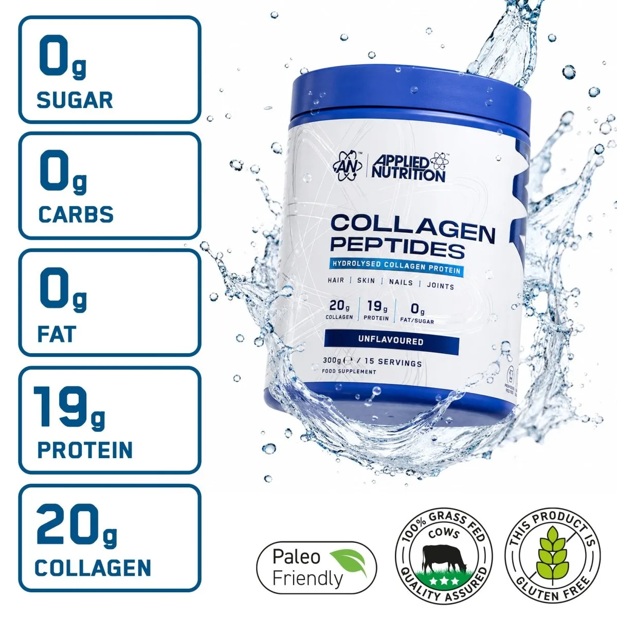 Applied Nutrition Kollagenpeptide Pulver 300 g neutral