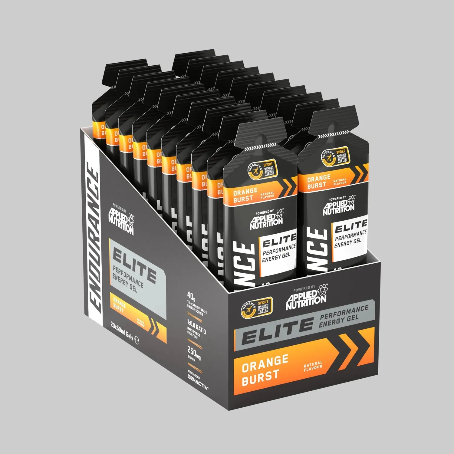 Applied Nutrition Endurance Elite Energiegel Einzelgel Orange Burst