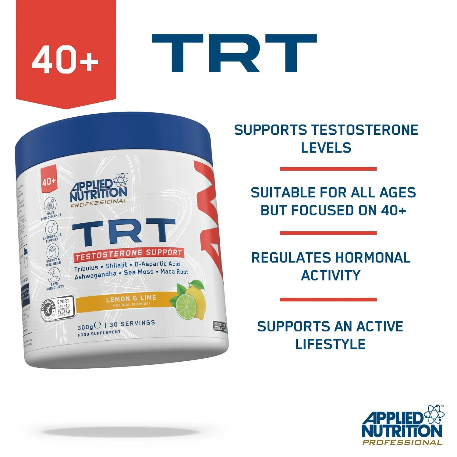 Applied Nutrition TRT Testo Pulver Lemon & Lime 300g