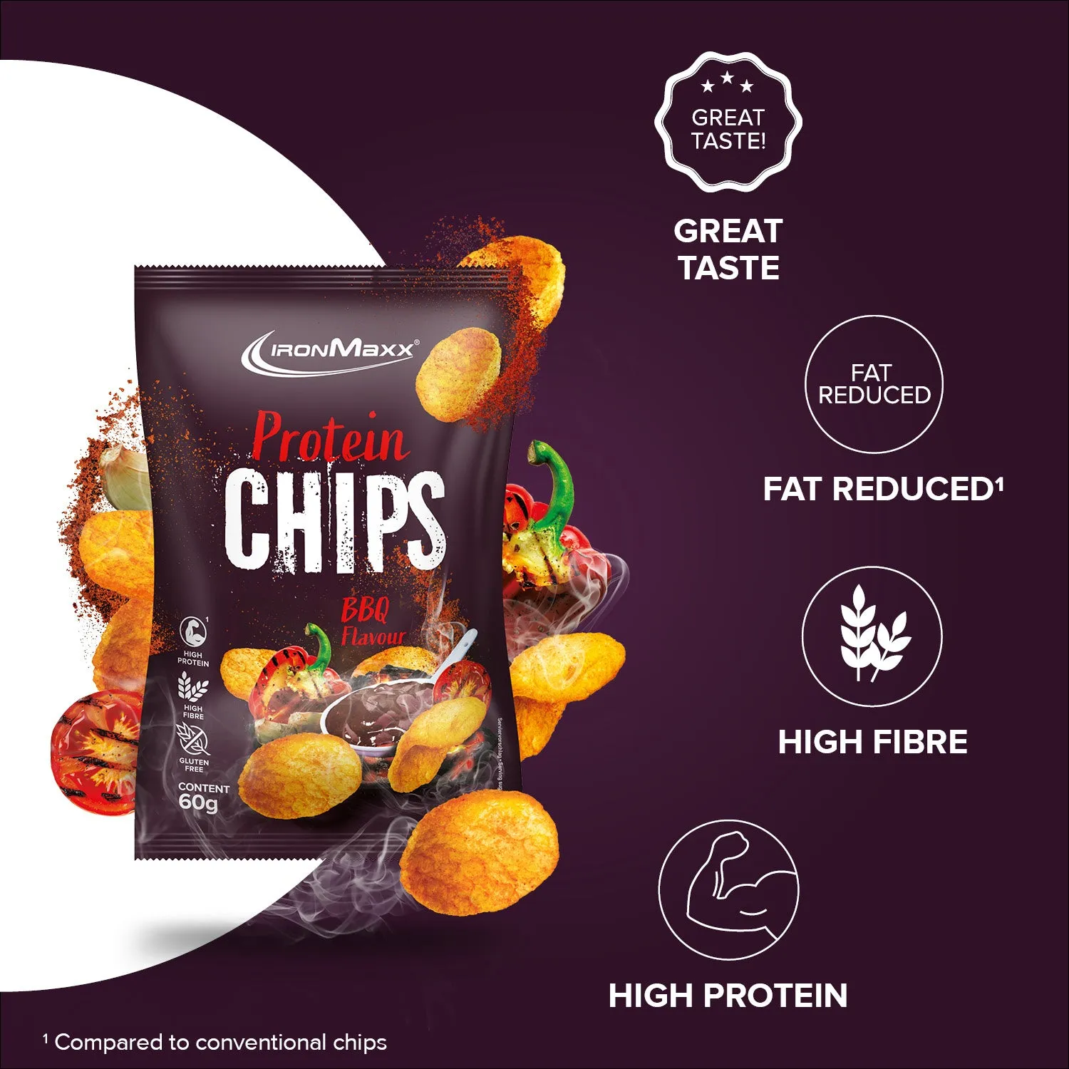Iron Maxx Protein Chips 3.0 Barbecue 60g 40% Protein