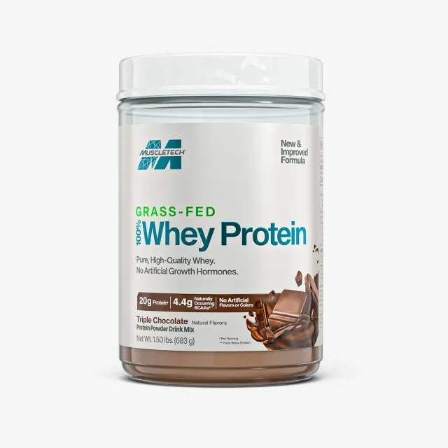 MuscleTech Grass-Fed 100% Whey Protein Pulver 1,45 lb Triple Chocolate Deluxe Vanilla