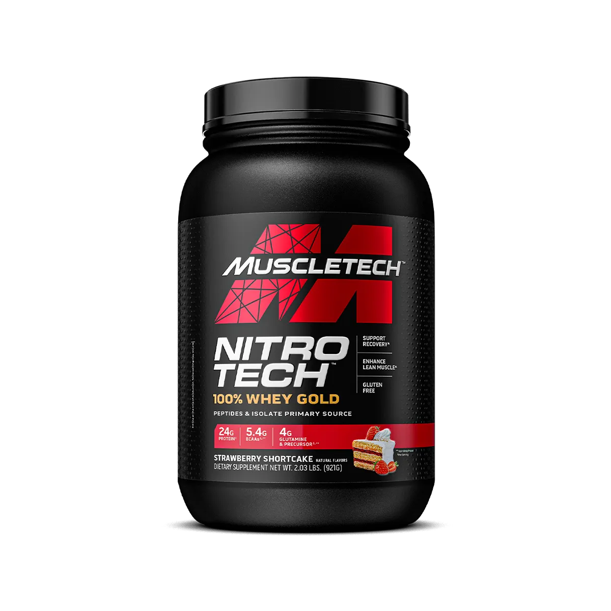 MuscleTech Nitro Tech 100% Whey Gold Whey Protein French Vanilla Cream 2 lb zuckerarm