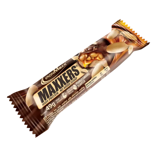 Iron Maxx Maxxers Proteinriegel Erdnuss-Karamell 49 g ohne Zuckerzusatz