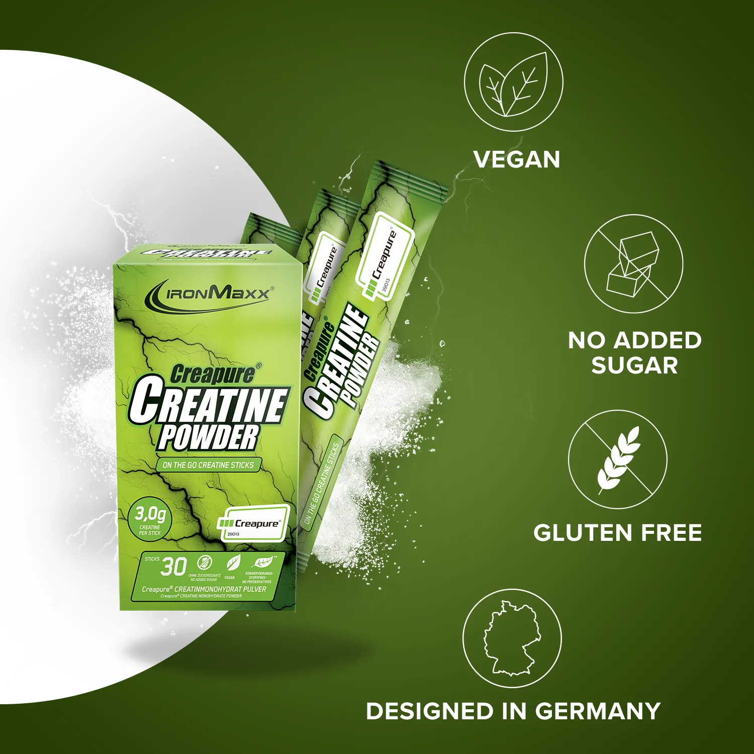 Iron Maxx Creatine Creapure Sticks 30x3,4g Kreatin Monohydrat