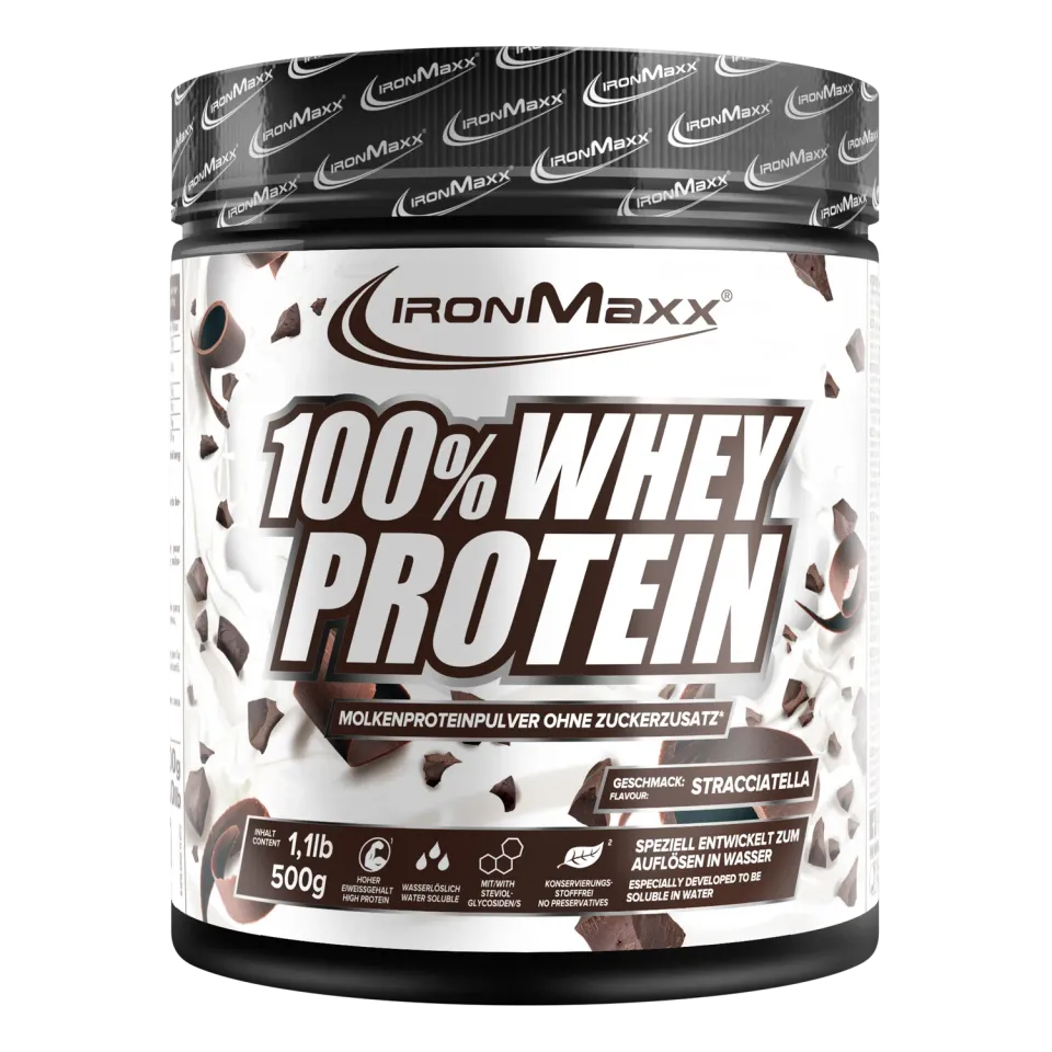 Iron Maxx 100% Whey Protein Pulver Stracciatella 500g zuckerfrei