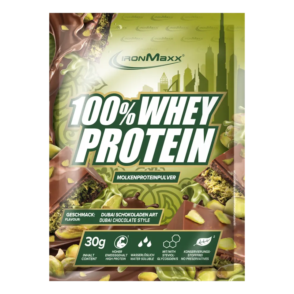 Iron Maxx 100% Whey Protein 30 g Dubai Chocolate Style Pulver