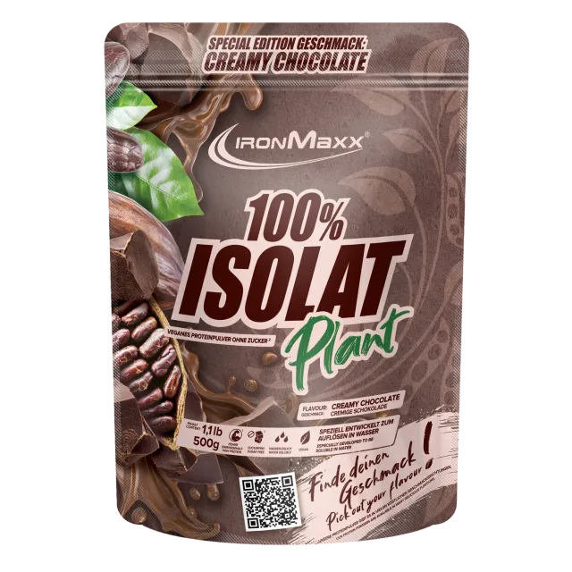Iron Maxx 100% Isolat Plant Creamy Chocolate Pulver 500g vegan