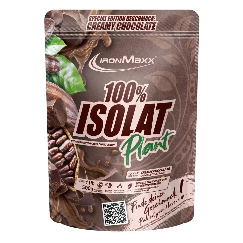 Iron Maxx 100% Isolat Plant Creamy Chocolate Pulver 500g vegan