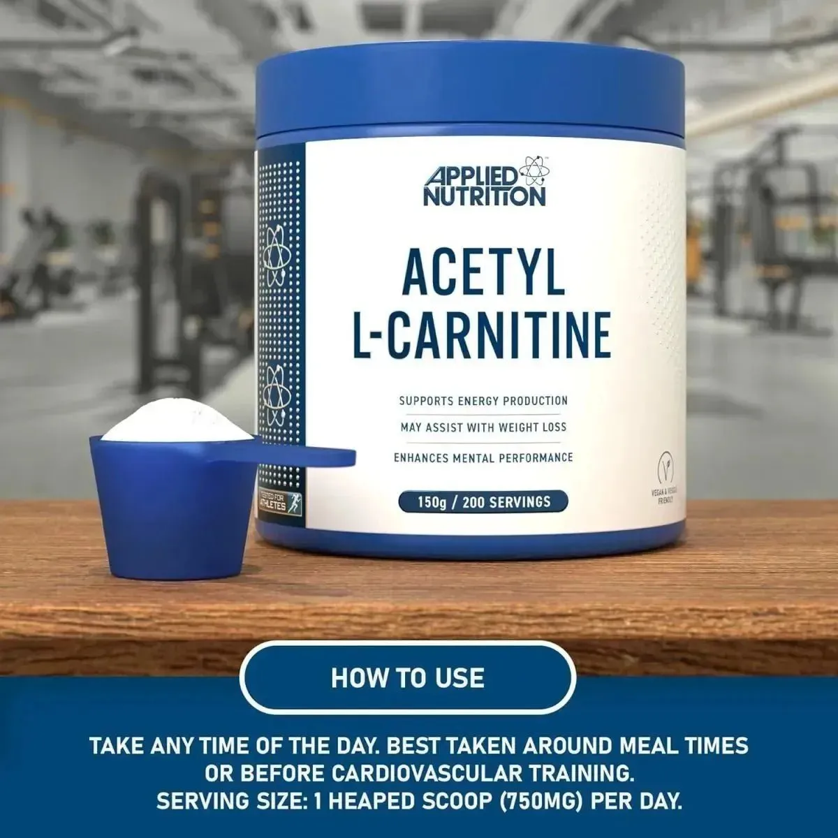 Applied Nutrition Acetyl-L-Carnitin Pulver 150g 200 Portionen