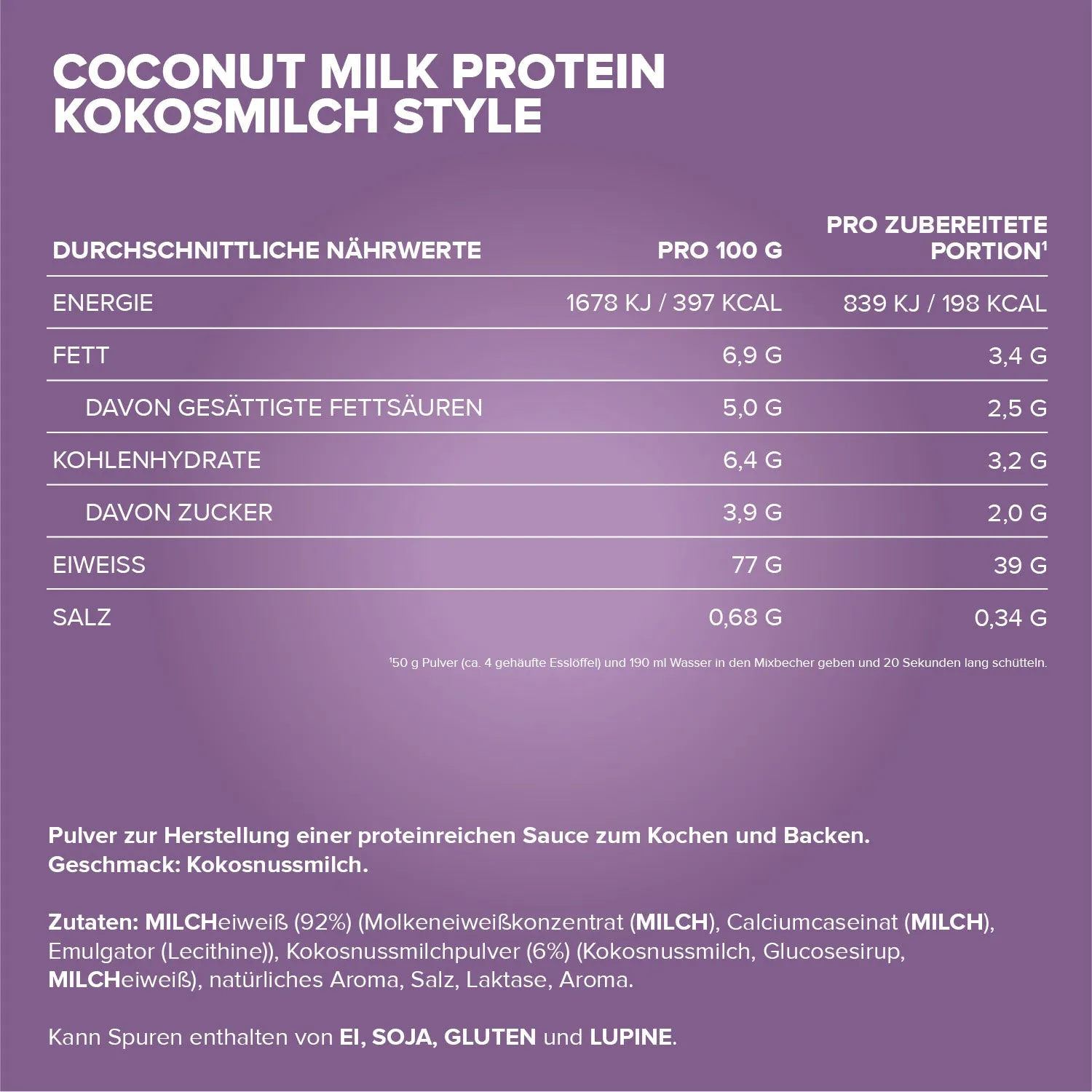 Iron Maxx Coconut Milk Protein Pulver 500g Kokosmilch