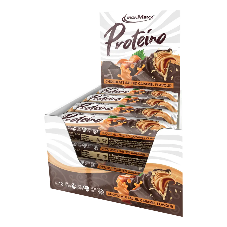 Iron Maxx Proteino Proteinriegel Chocolate Salted Caramel 12 x 30 g zuckerreduziert