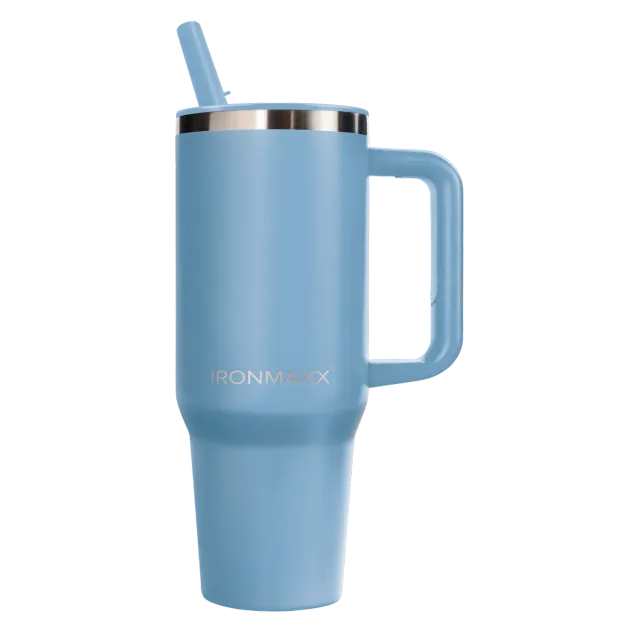 IronMaxx Cup V4.0 Trinkbecher 1200 ml Ice Blue doppelwandig isoliert