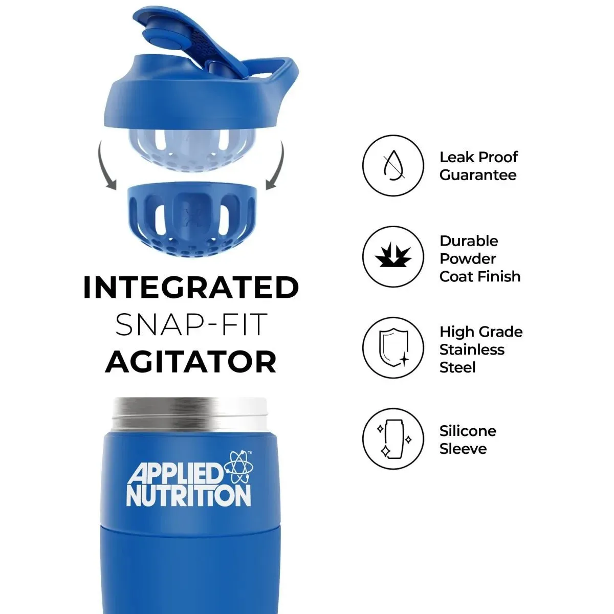 Applied Nutrition Edelstahl-Shaker 750ml für kalte Shakes