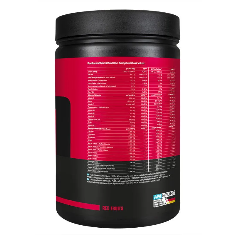 AMSPORT Prepare Pre Workout Booster Rote Früchte 1500g Kreatin