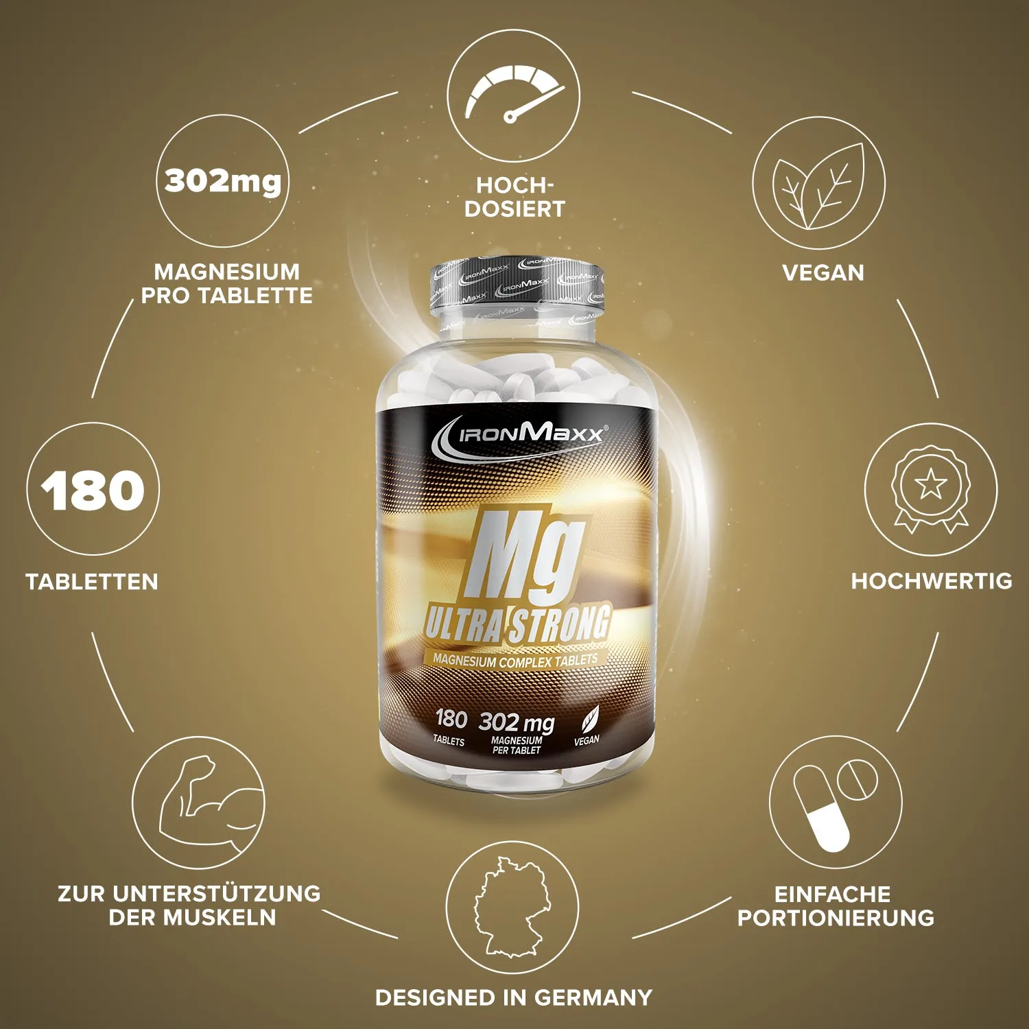Iron Maxx Ultra Strong Magnesium Tabletten 180 hochdosiert