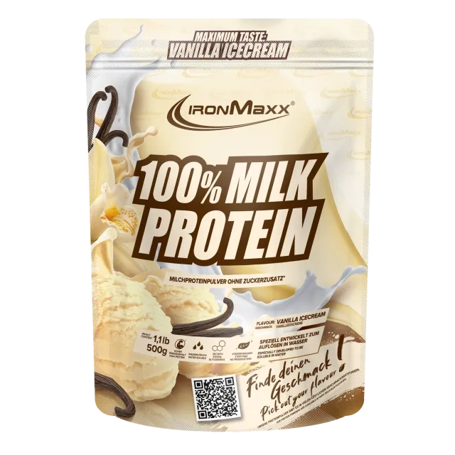 Iron Maxx 100% Milk-Protein Pulver 500g Vanilla Slow-Release