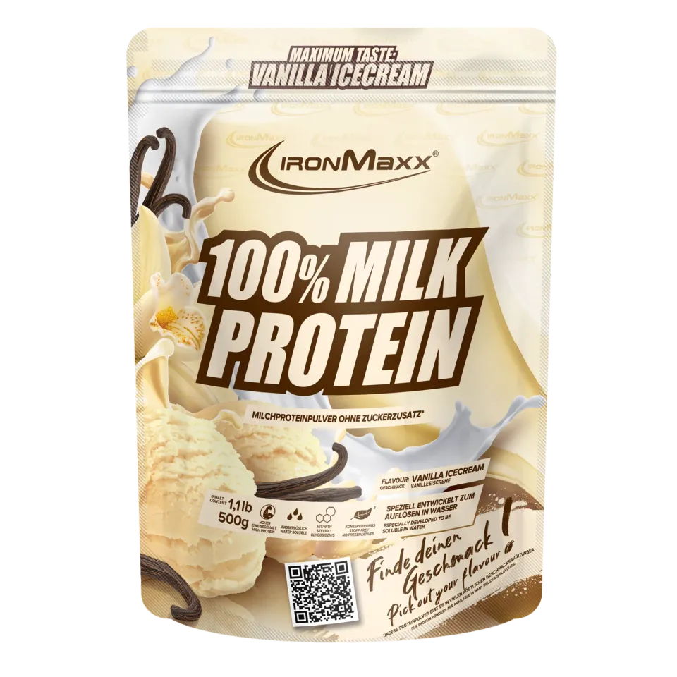 Iron Maxx 100% Milk-Protein Pulver 500g Vanilla Slow-Release