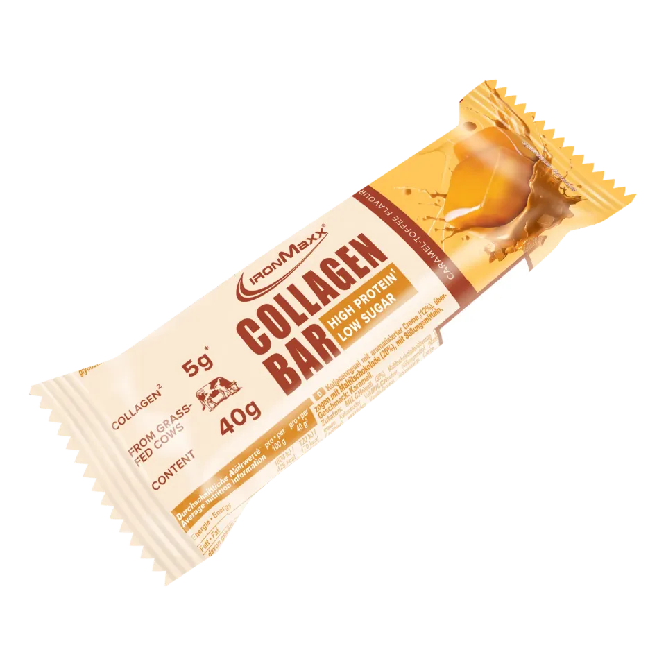 Iron Maxx Collagen Bar 40 g Karamell Proteinriegel zuckerarm