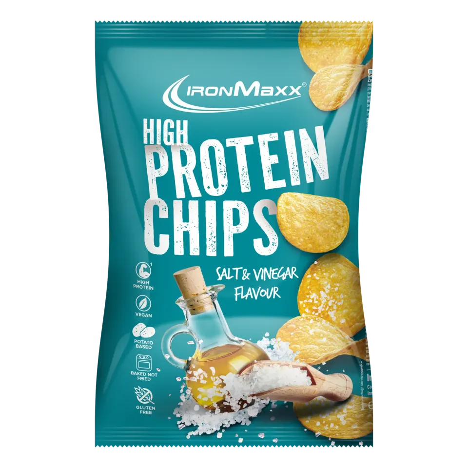 Iron Maxx High Protein Potato Chips 60g Salt & Vinegar vegan