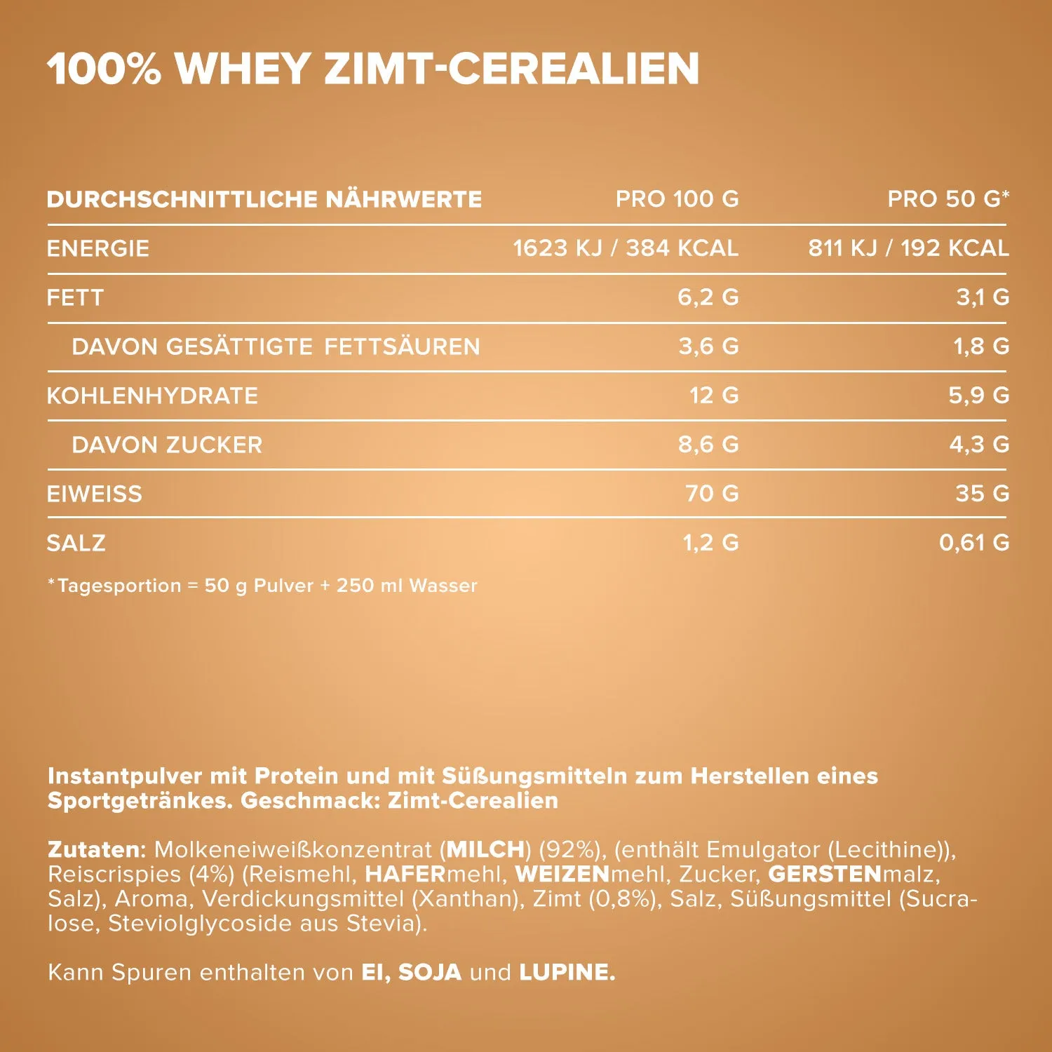 Iron Maxx 100% Whey Protein Cinnamon Cereal 500g Whey Pulver