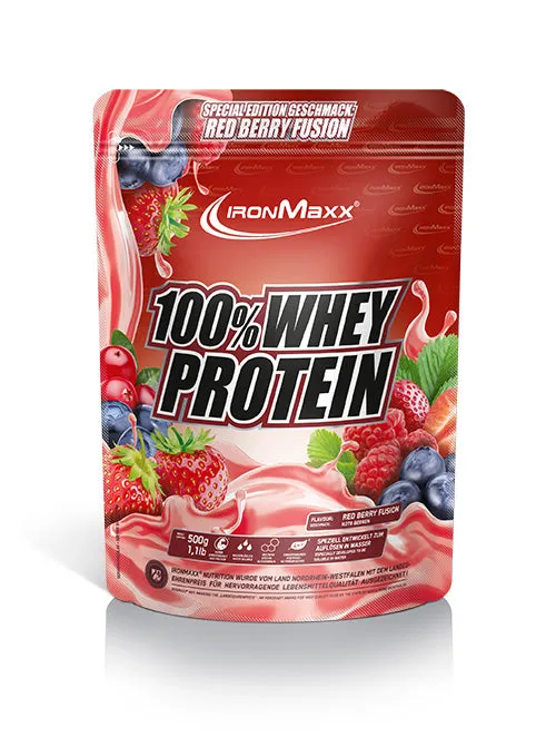 Iron Maxx 100% Whey Protein 500 g Red Berry Fusion zuckerfrei