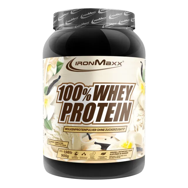 IronMaxx 100% Whey Protein Pulver 900g Vanilla Ice Cream zuckerfrei