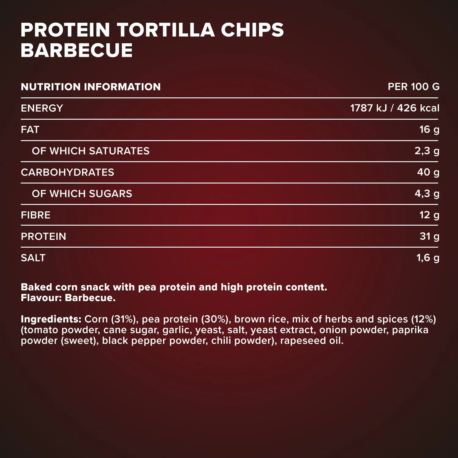 Iron Maxx Protein Tortilla Chips 1.0 (60g) - Barbecue Style vegan