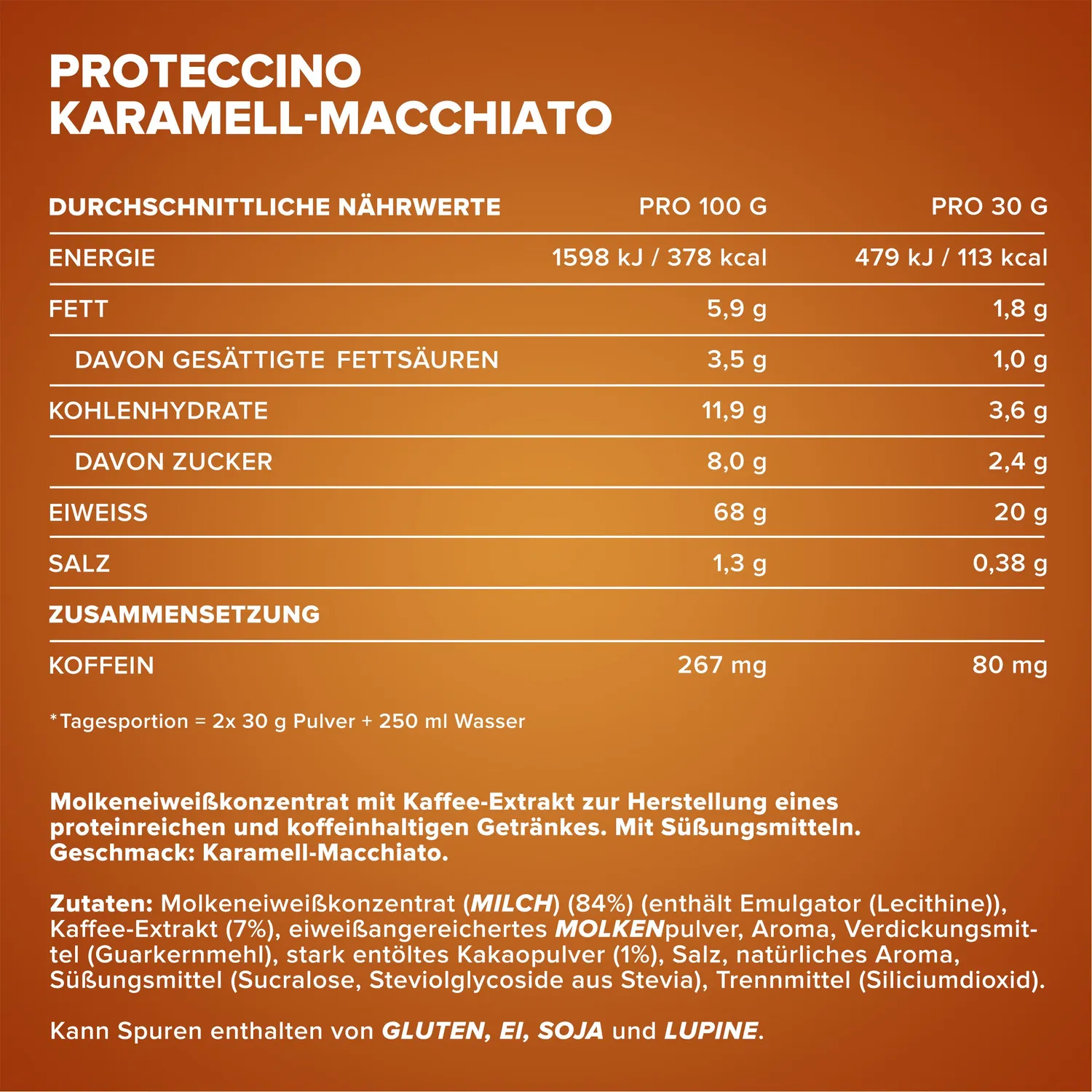 Iron Maxx Proteccino Protein-Kaffee Caramel Macchiato 30g