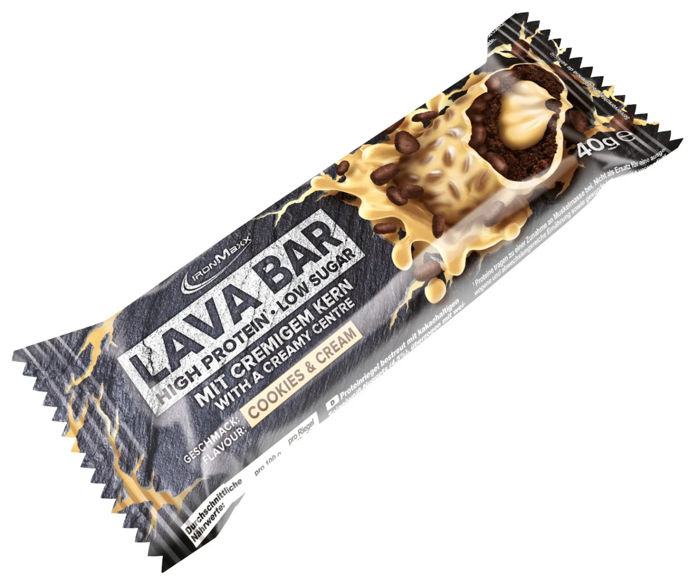 Iron Maxx Lava Bar Protein Riegel 18 x 40 g Cookies and Cream