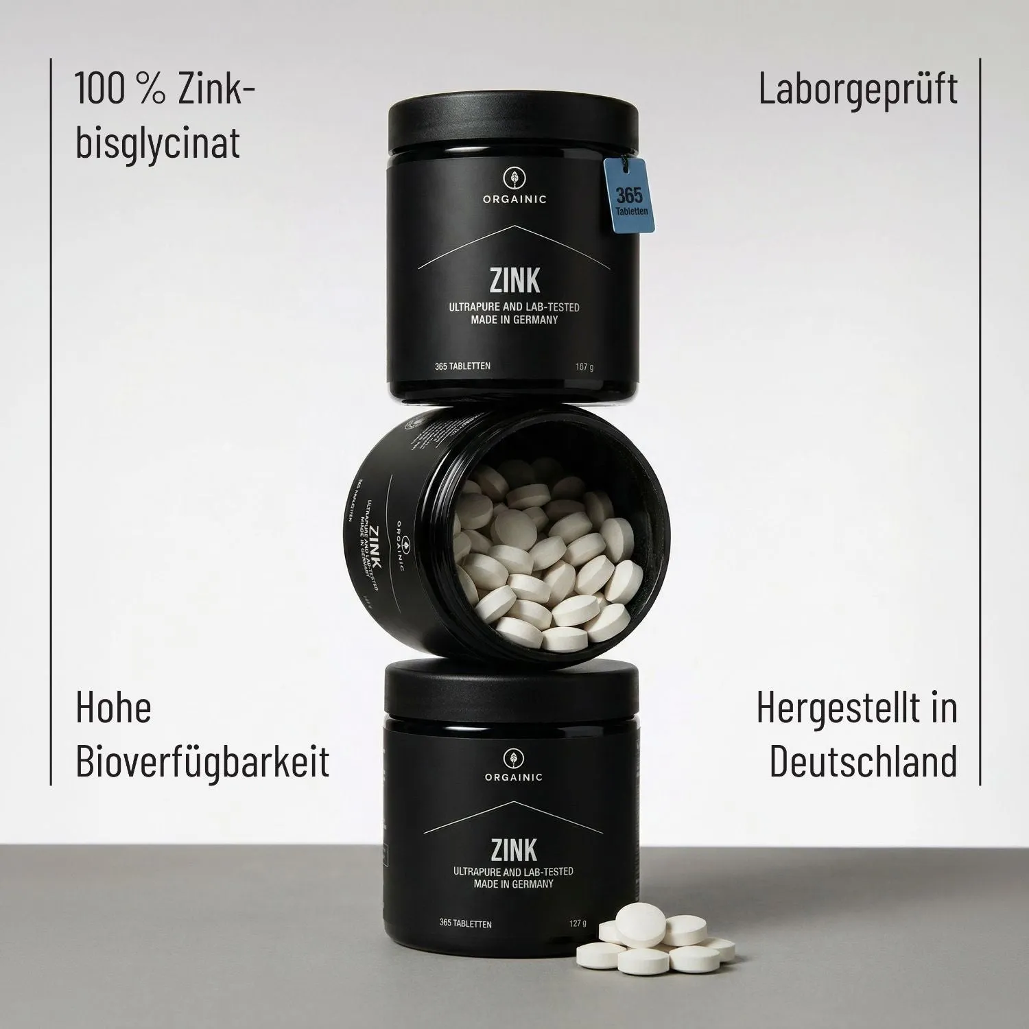 ORGAINIC Zink 365 Kapseln Zinkbisglycinat