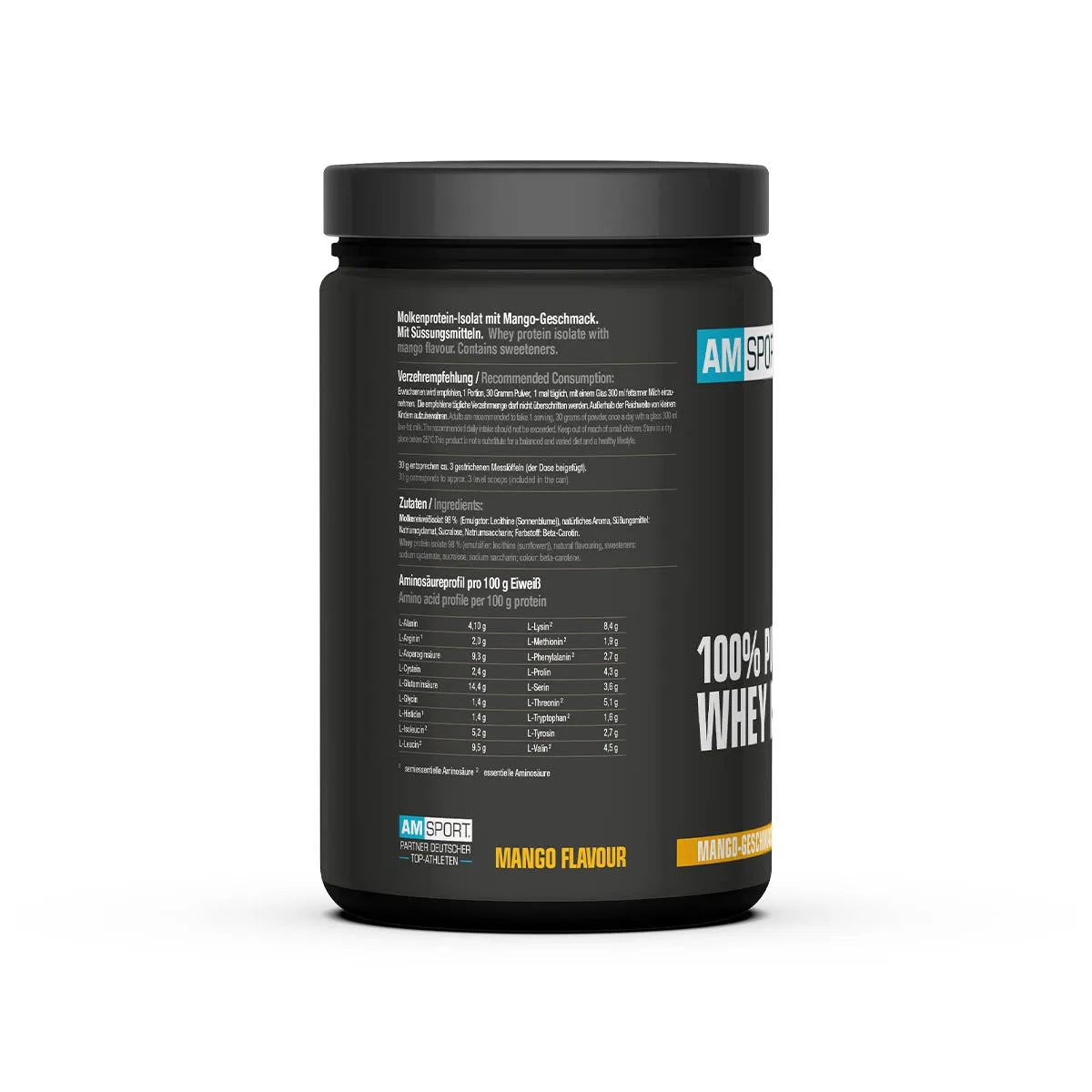 AMSPORT High Premium Whey Protein Mango 330g Isolat laktosearm