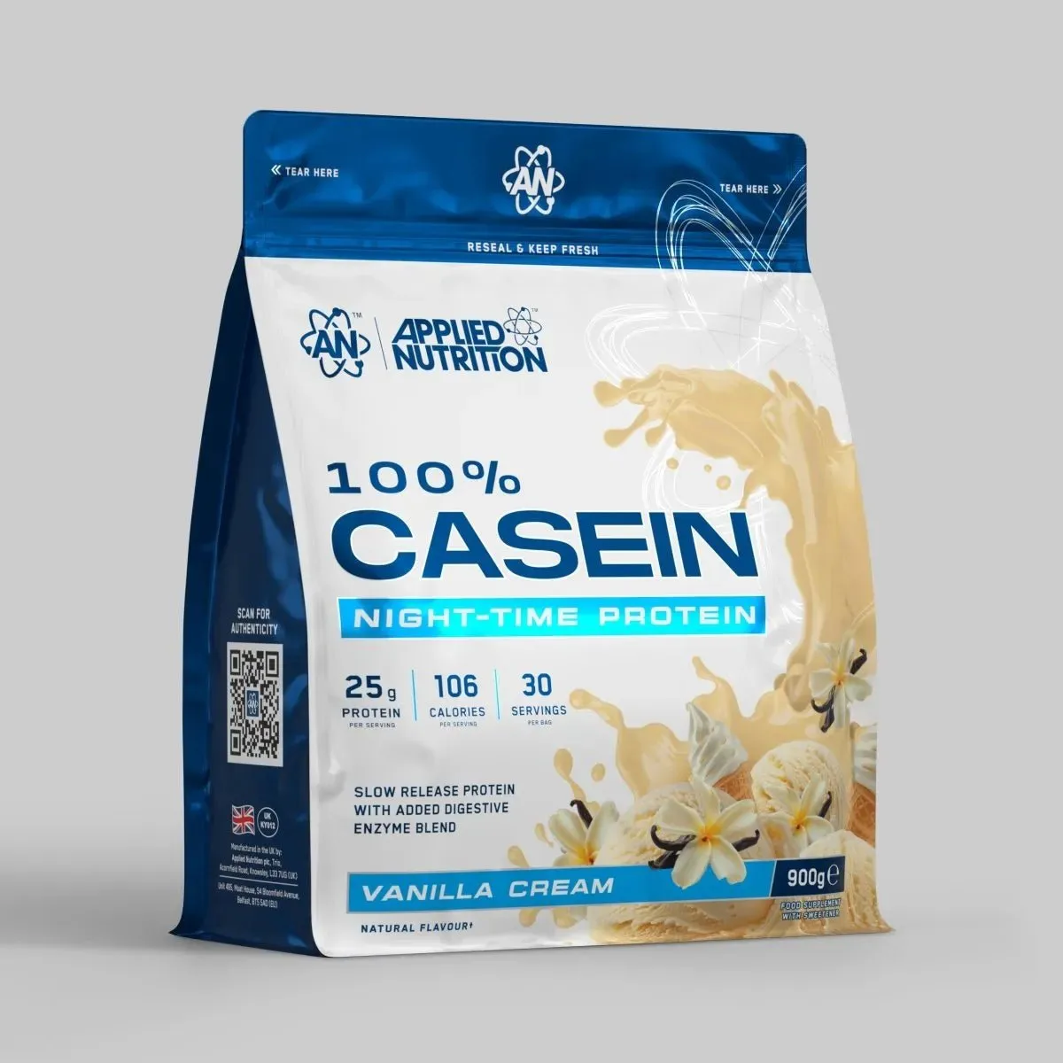 Applied Nutrition Casein Pulver Schoko 1,8kg Nacht-Protein