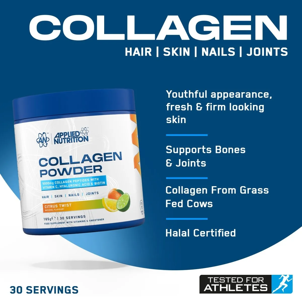 Applied Nutrition Collagen Pulver Zitrus-Twist 165g mit Biotin