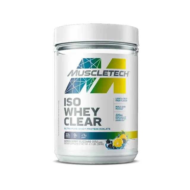 MuscleTech Iso Whey Clear Proteinpulver leichter Protein-Drink