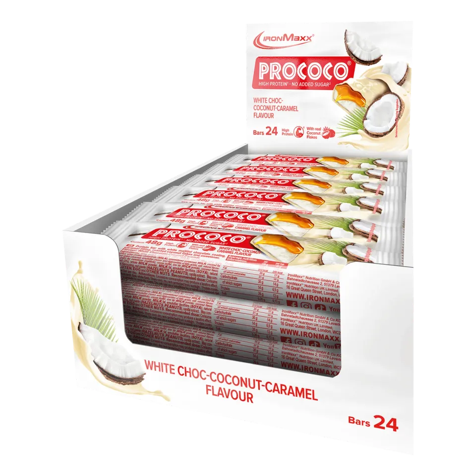 Iron Maxx Prococo Proteinriegel 24x48g White Choc Kokos