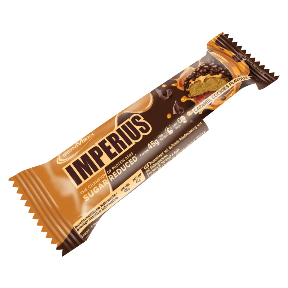 Iron Maxx Imperius Proteinriegel 45g Caramel Cookie zuckerarm