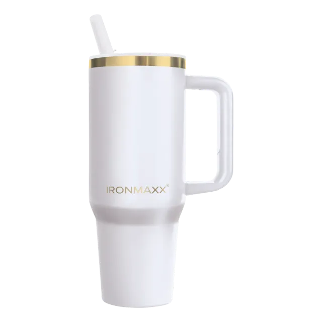 IronMaxx Cup V4.0 Trinkbecher 1200ml Whey White