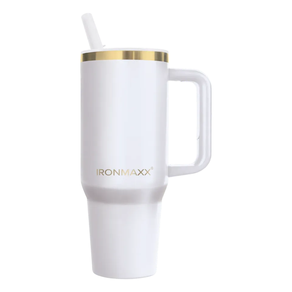 IronMaxx Cup V4.0 Trinkbecher 1200ml Whey White
