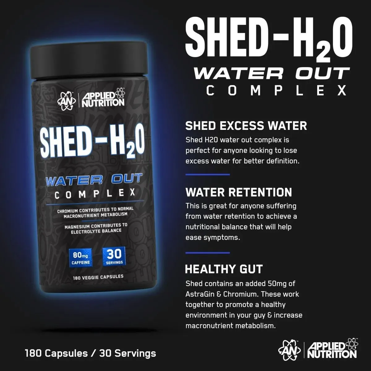 Applied Nutrition Shed-H2O Water Out Kapseln 180 Stk