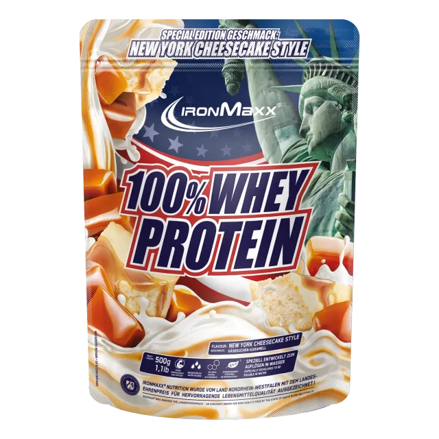 Iron Maxx 100% Whey Proteinpulver New York Cheesecake 500 g zuckerfrei