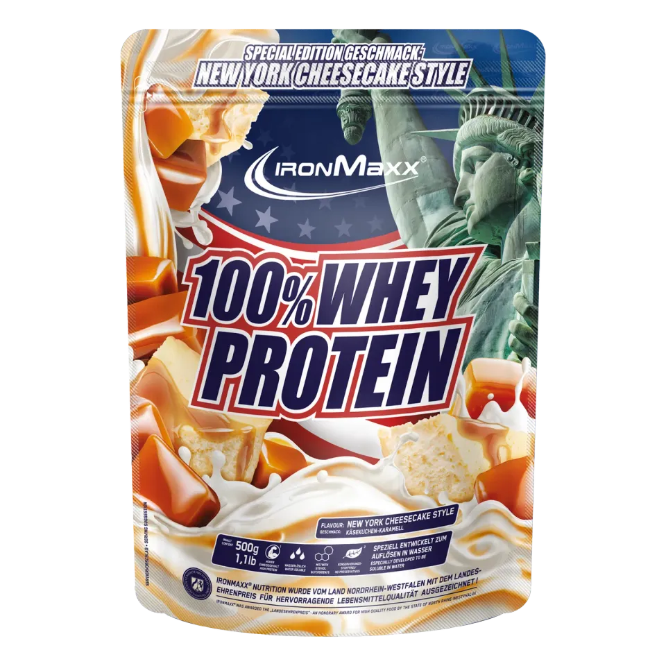 Iron Maxx 100% Whey Proteinpulver New York Cheesecake 500 g zuckerfrei