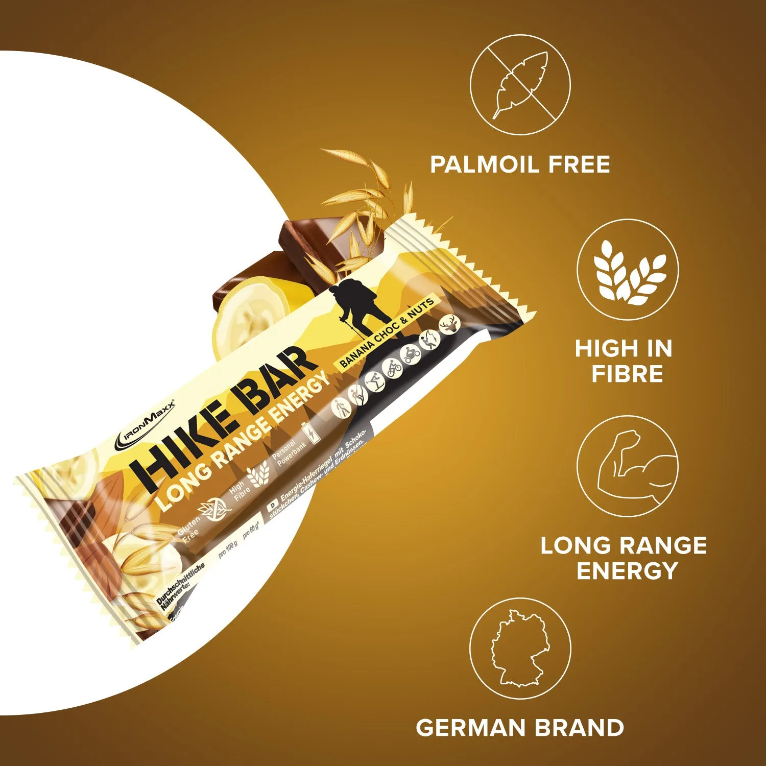 Iron Maxx Hike Bar Proteinriegel Banana Choc & Nuts 60 g vegan