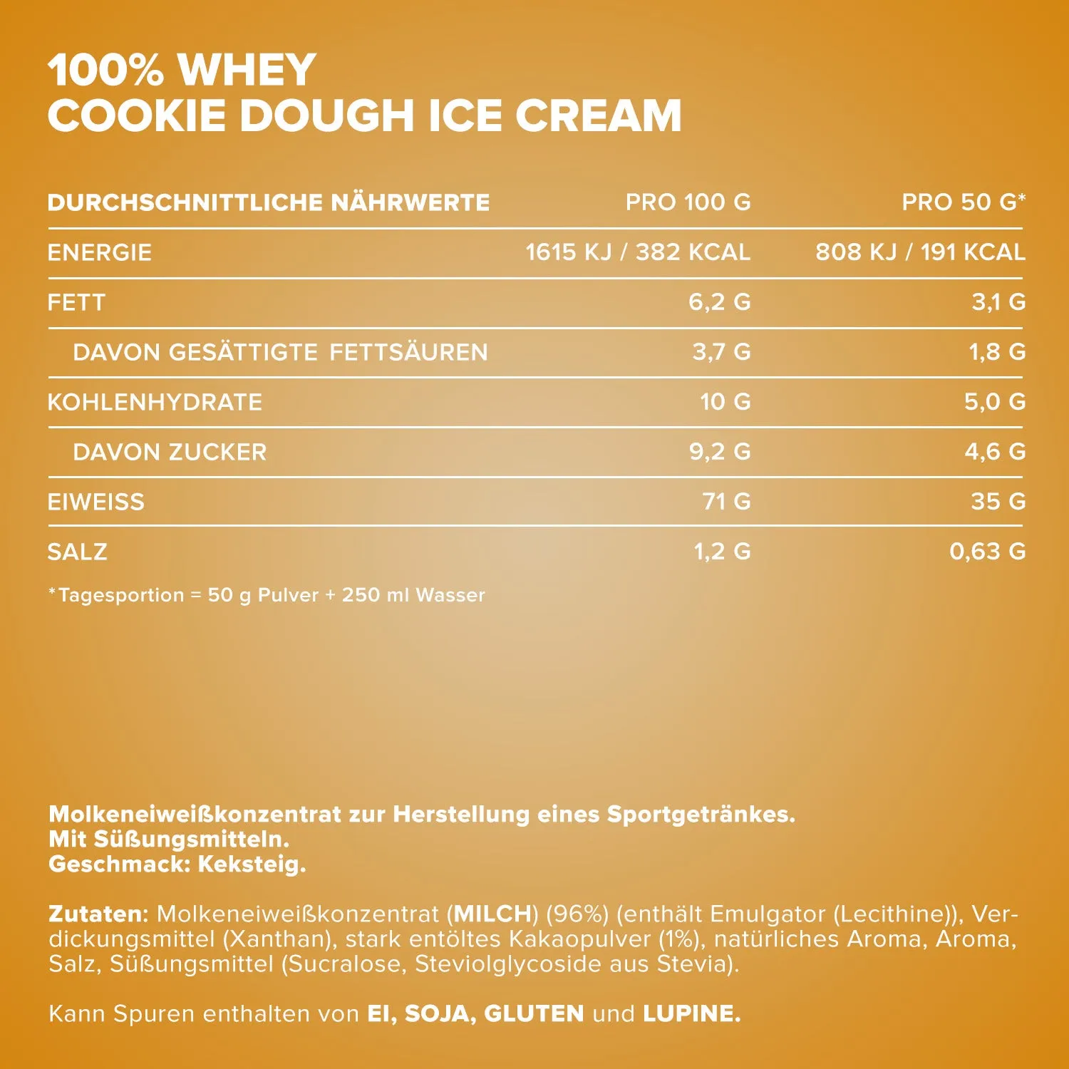 Iron Maxx 100% Whey Protein 500 g Cookie Dough zuckerfrei