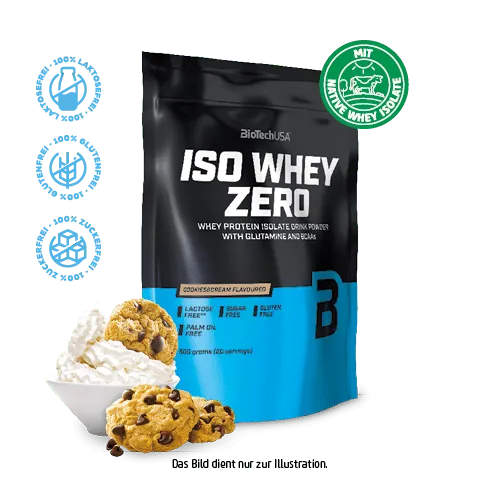BioTechUSA Iso Whey Zero Whey-Isolat Vanille 500g laktosefrei