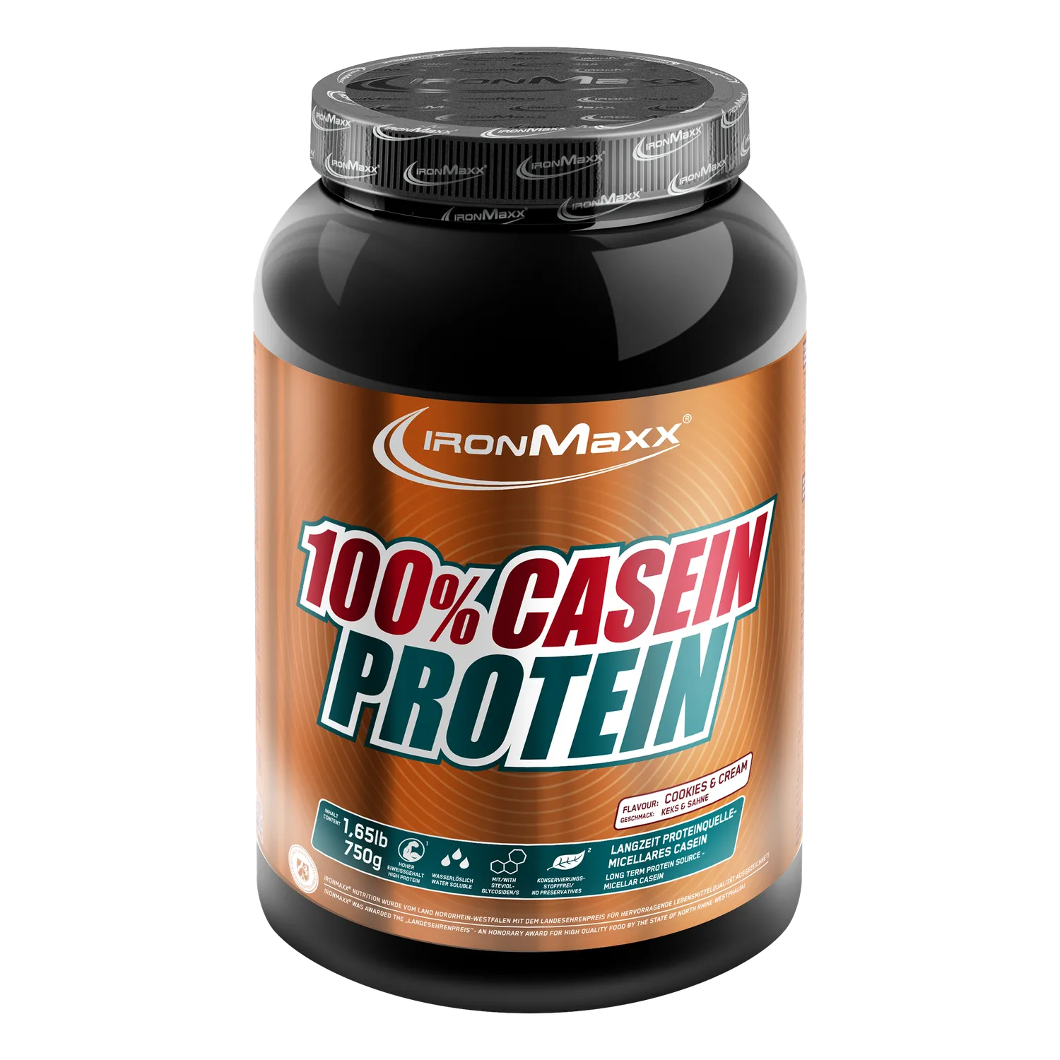 Iron Maxx 100% Casein Protein Proteinpulver 750 g Cookies and Cream