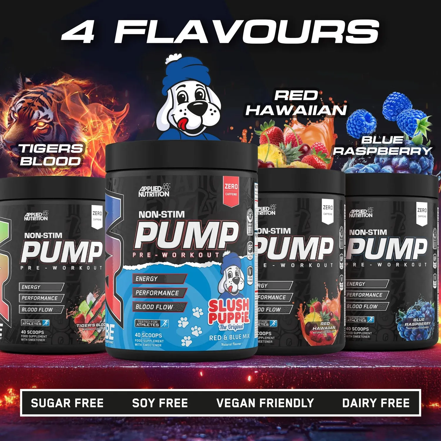 Applied Nutrition ABE Pump Zero Stim Pulver Blaue Razz 500g