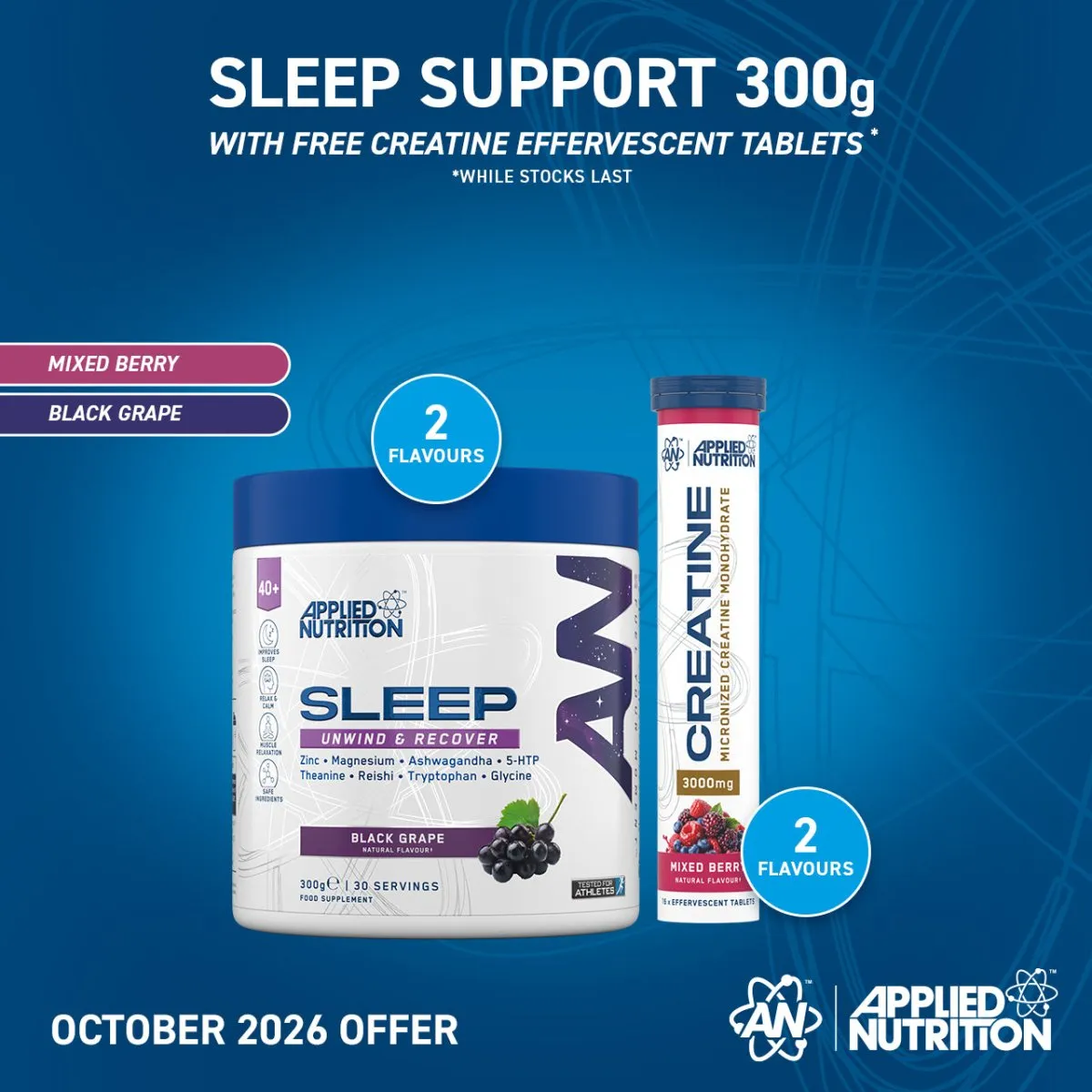 Applied Nutrition Sleep Support Pulver 300g Beere